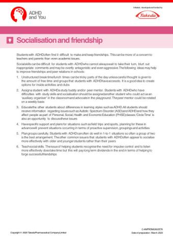 Socialisation and friendship